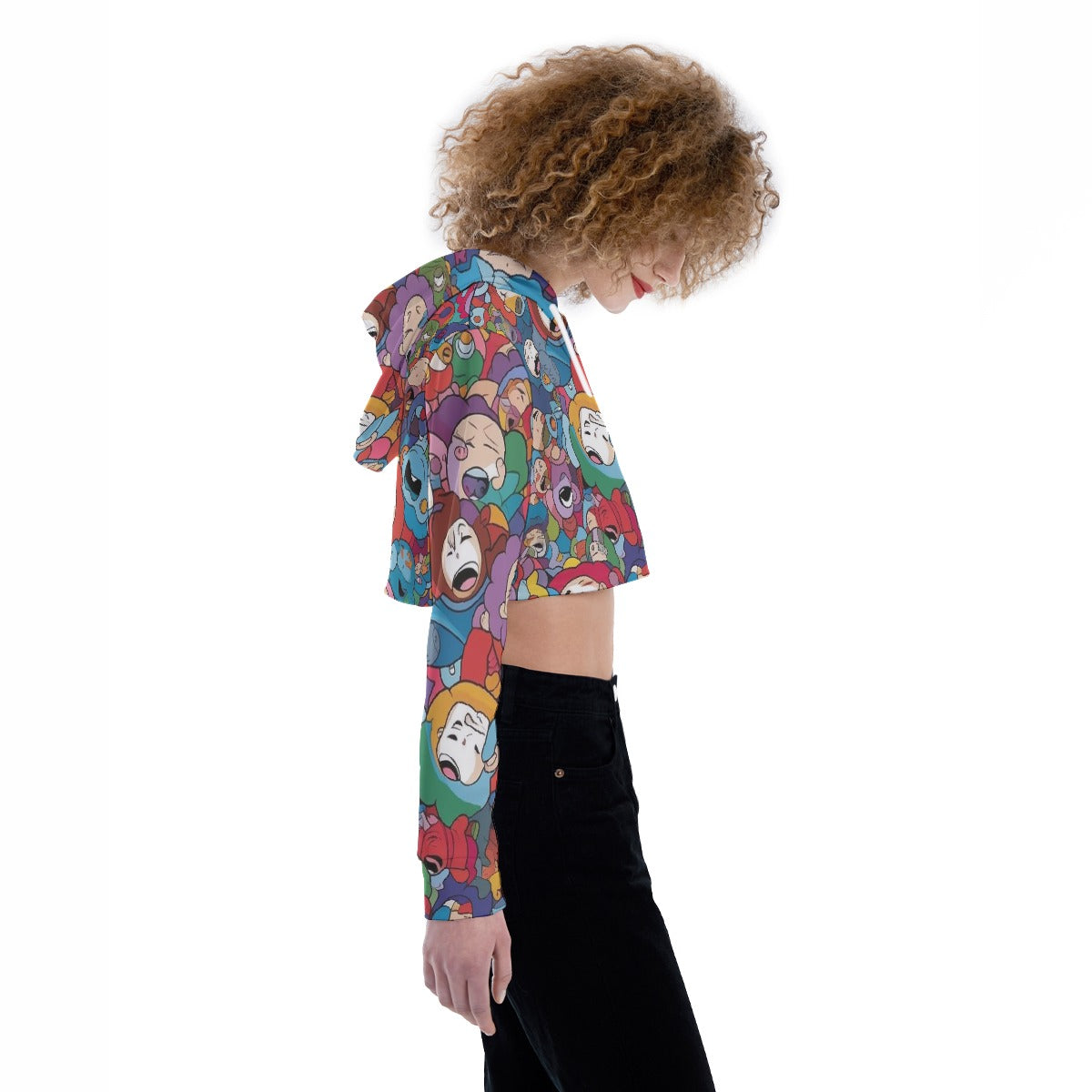 All-Over Print Women's Crop Top Hoodie