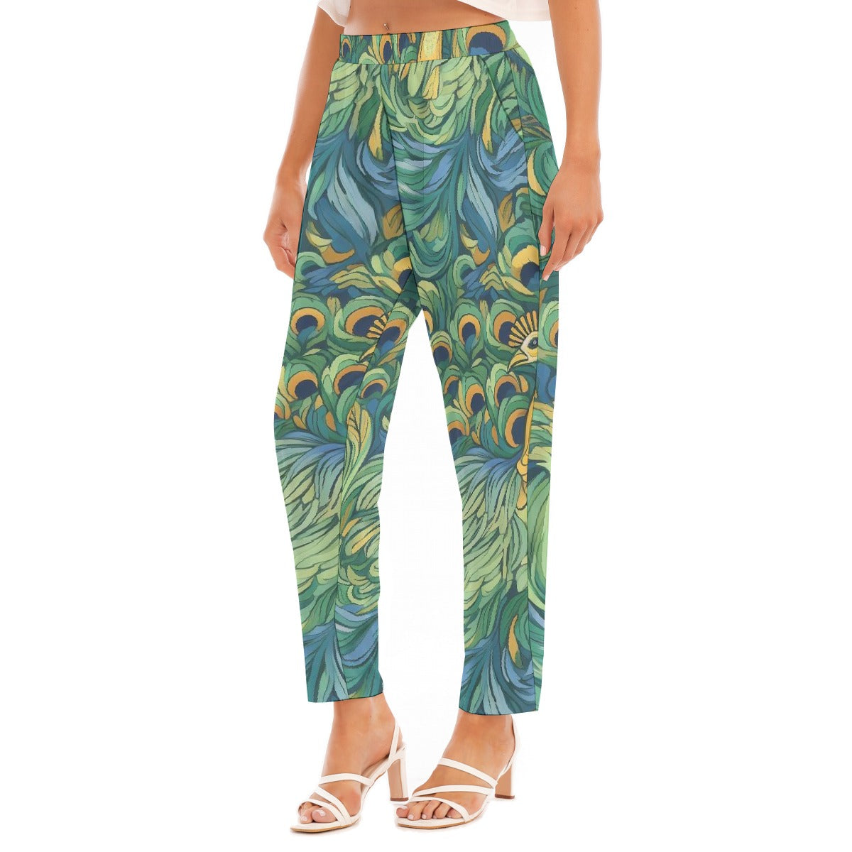 All-Over Print Women's Loose Straight-leg Pants