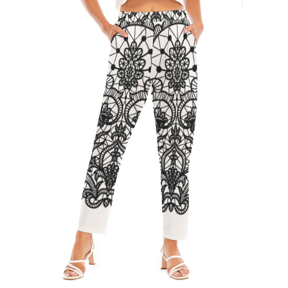 All-Over Print Women's Loose Straight-leg Pants