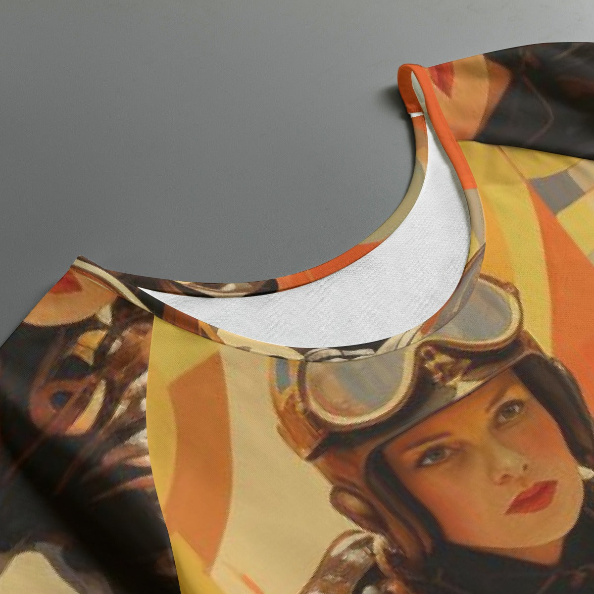 All-Over Print Women's Round Neck T-shirt With Raglan Sleeve