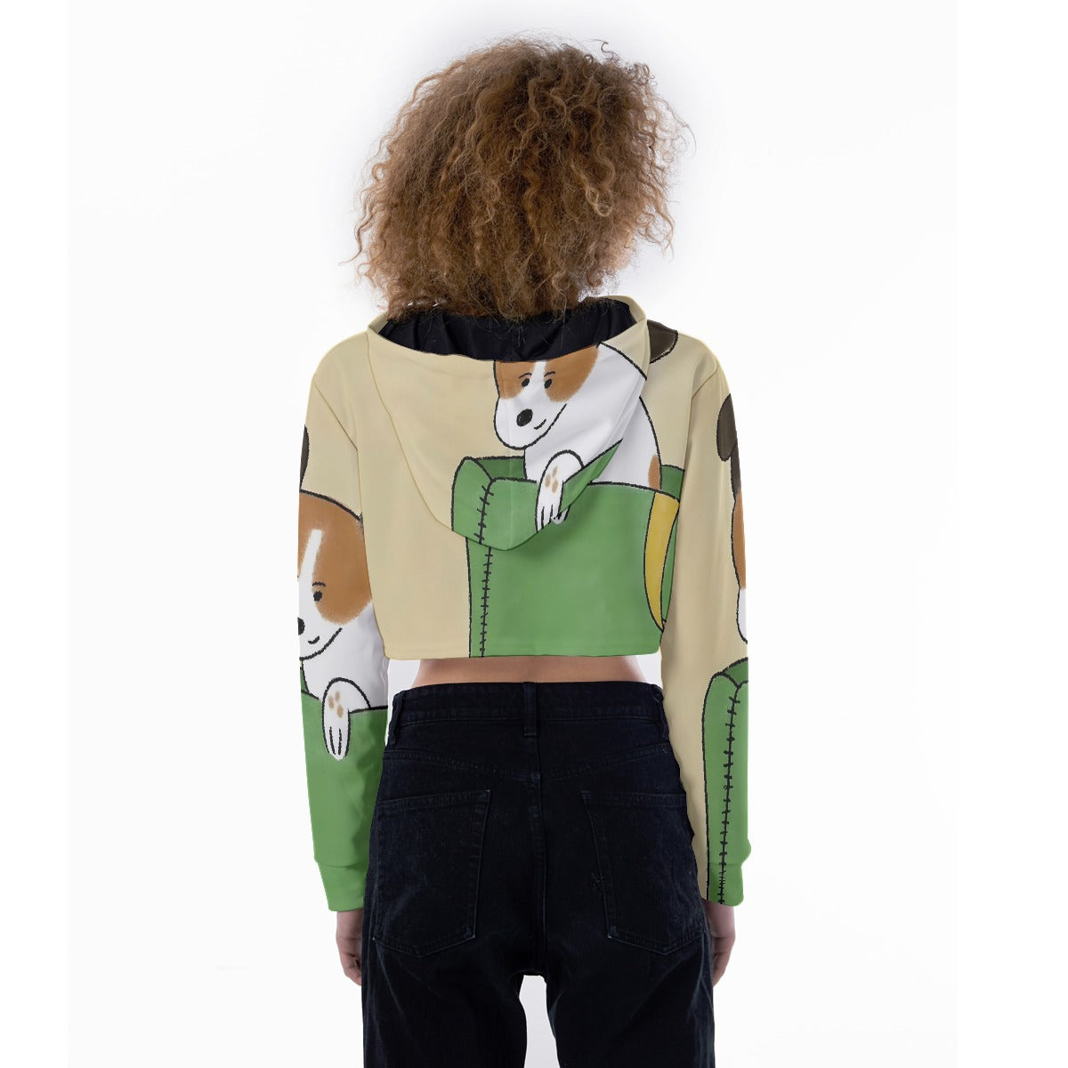 All-Over Print Women's Crop Top Hoodie