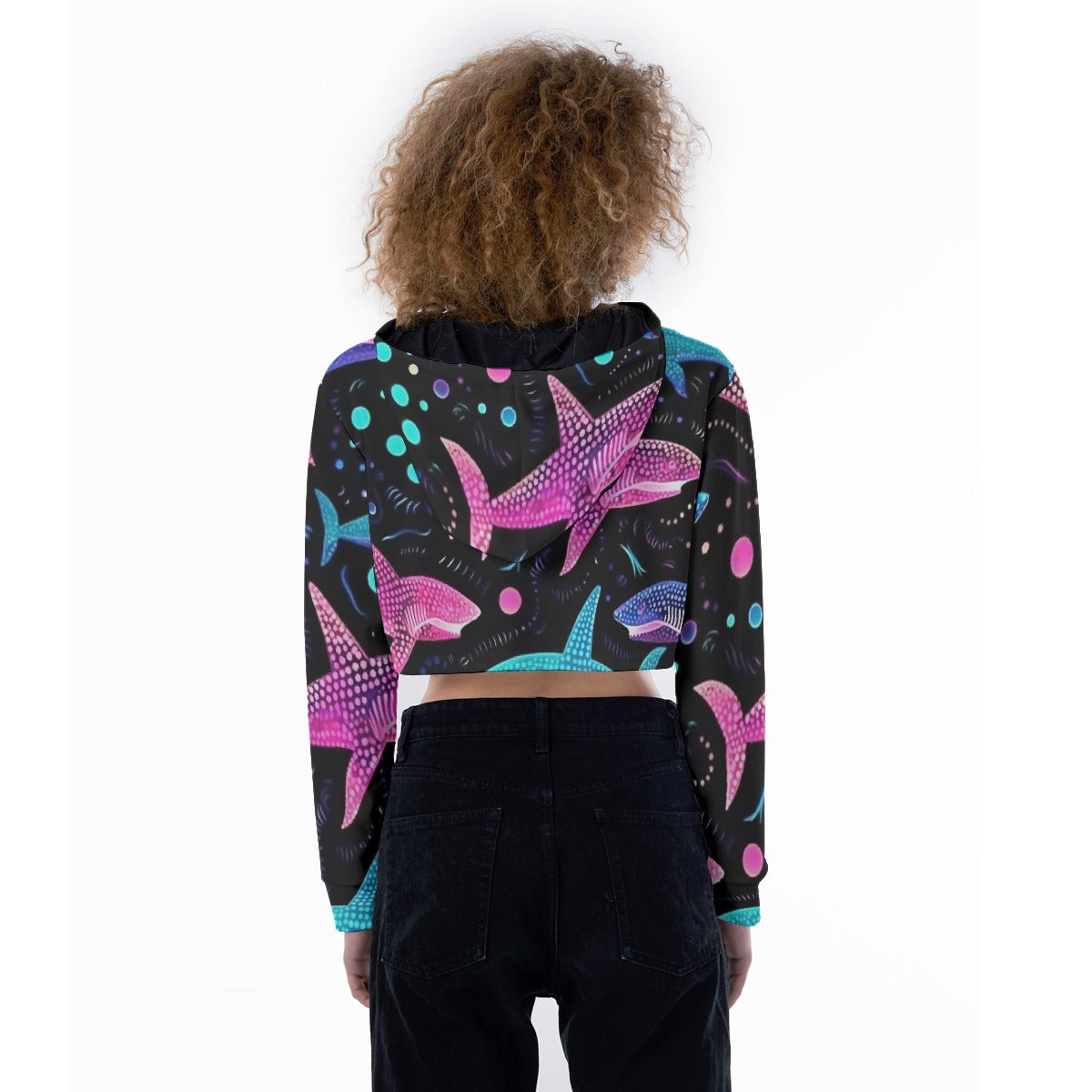 All-Over Print Women's Crop Top Hoodie