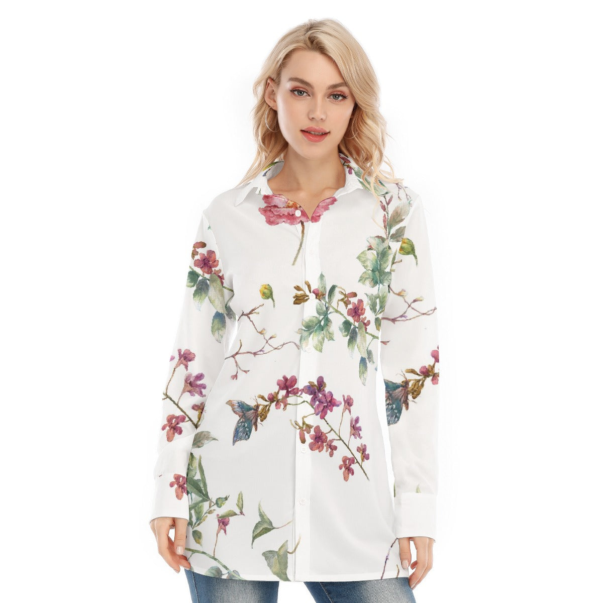 All-Over Print Women's Long Shirt