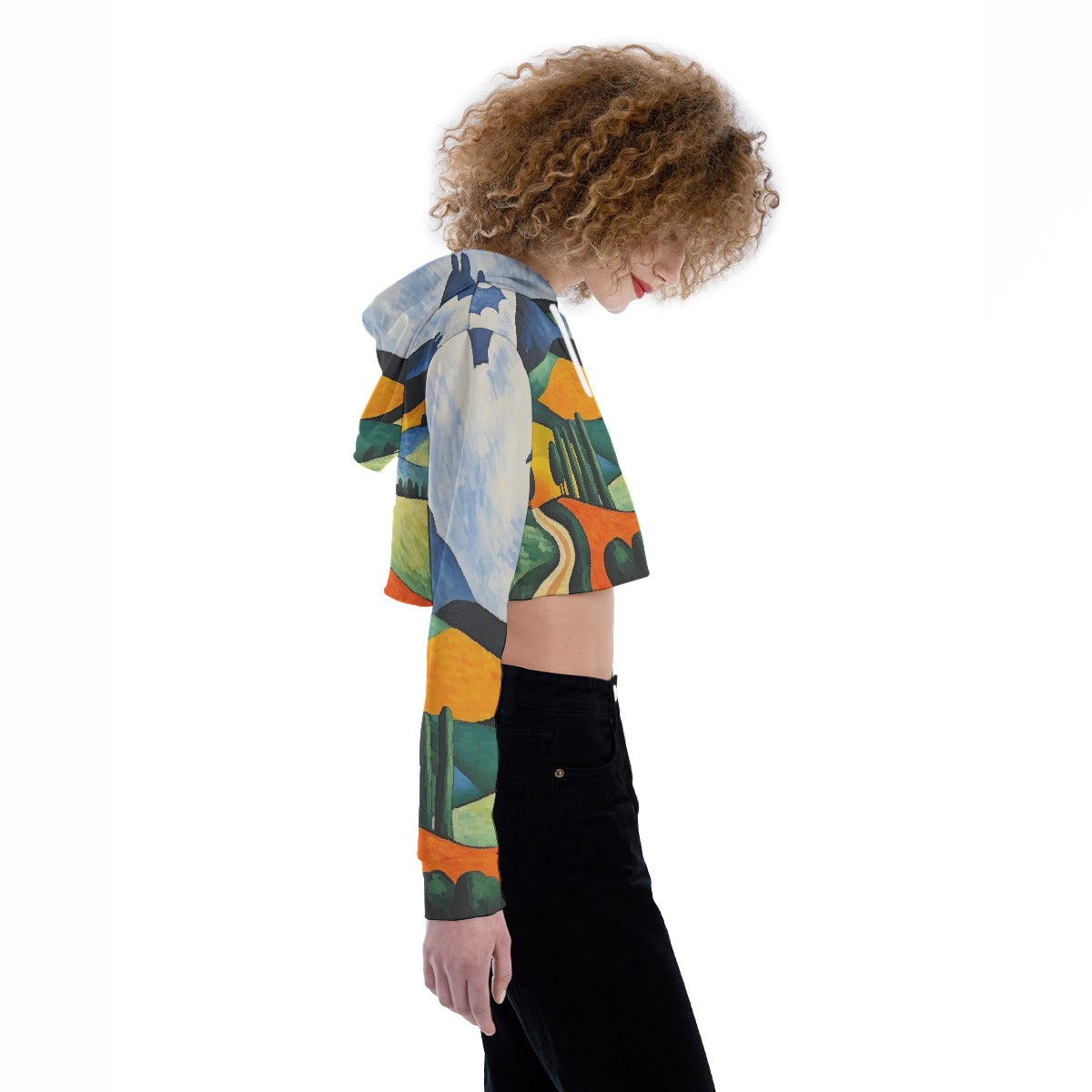 All-Over Print Women's Crop Top Hoodie