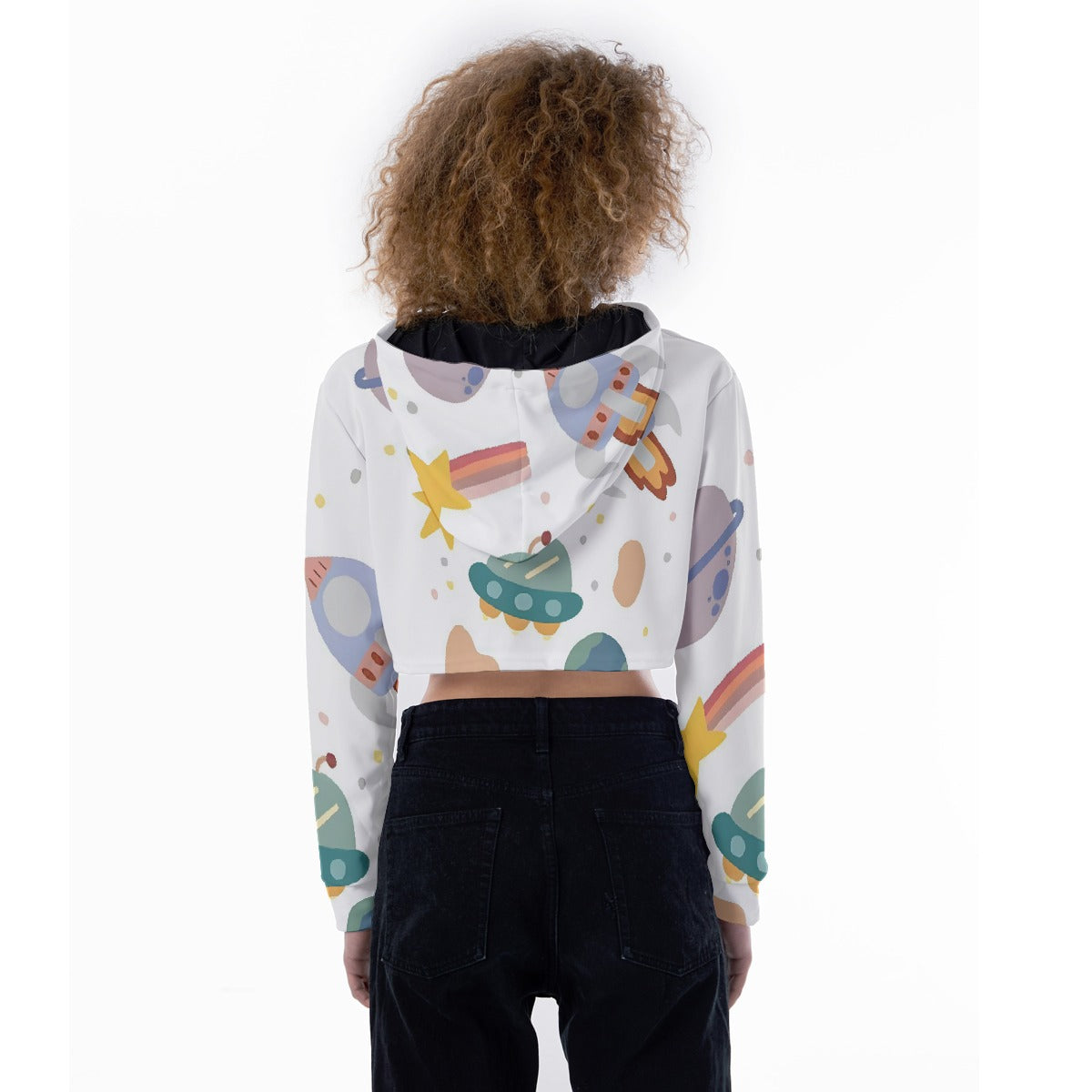 All-Over Print Women's Crop Top Hoodie