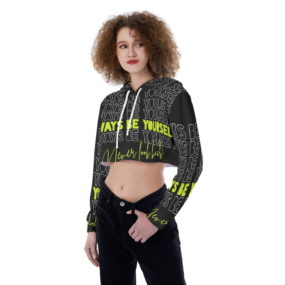 All-Over Print Women's Crop Top Hoodie