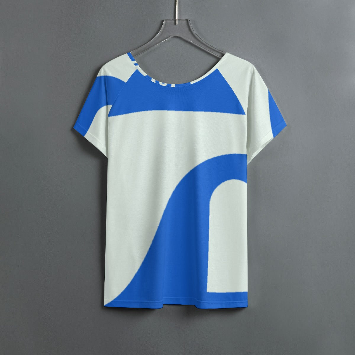 All-Over Print Women's Round Neck T-shirt With Raglan Sleeve
