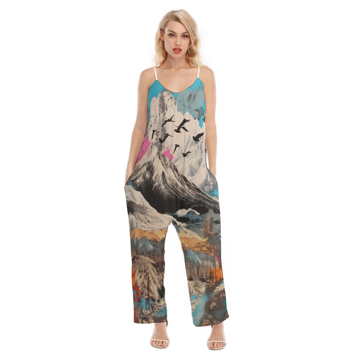 All-Over Print Women's Loose Cami Jumpsuit