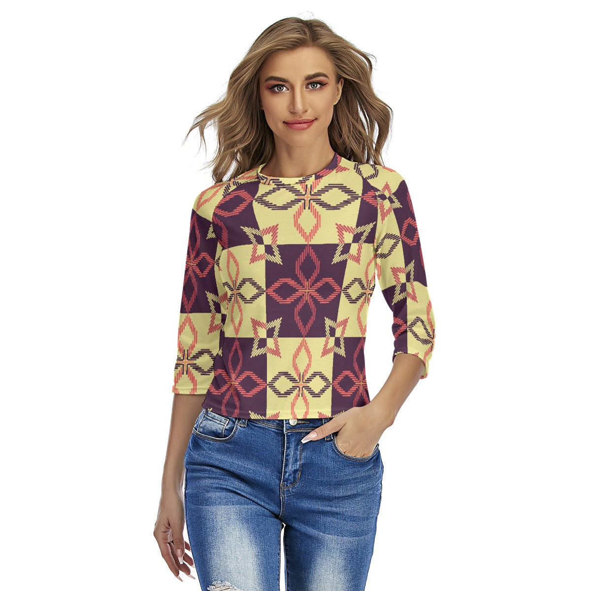 All-Over Print Women's Raglan Sleeves T-shirts