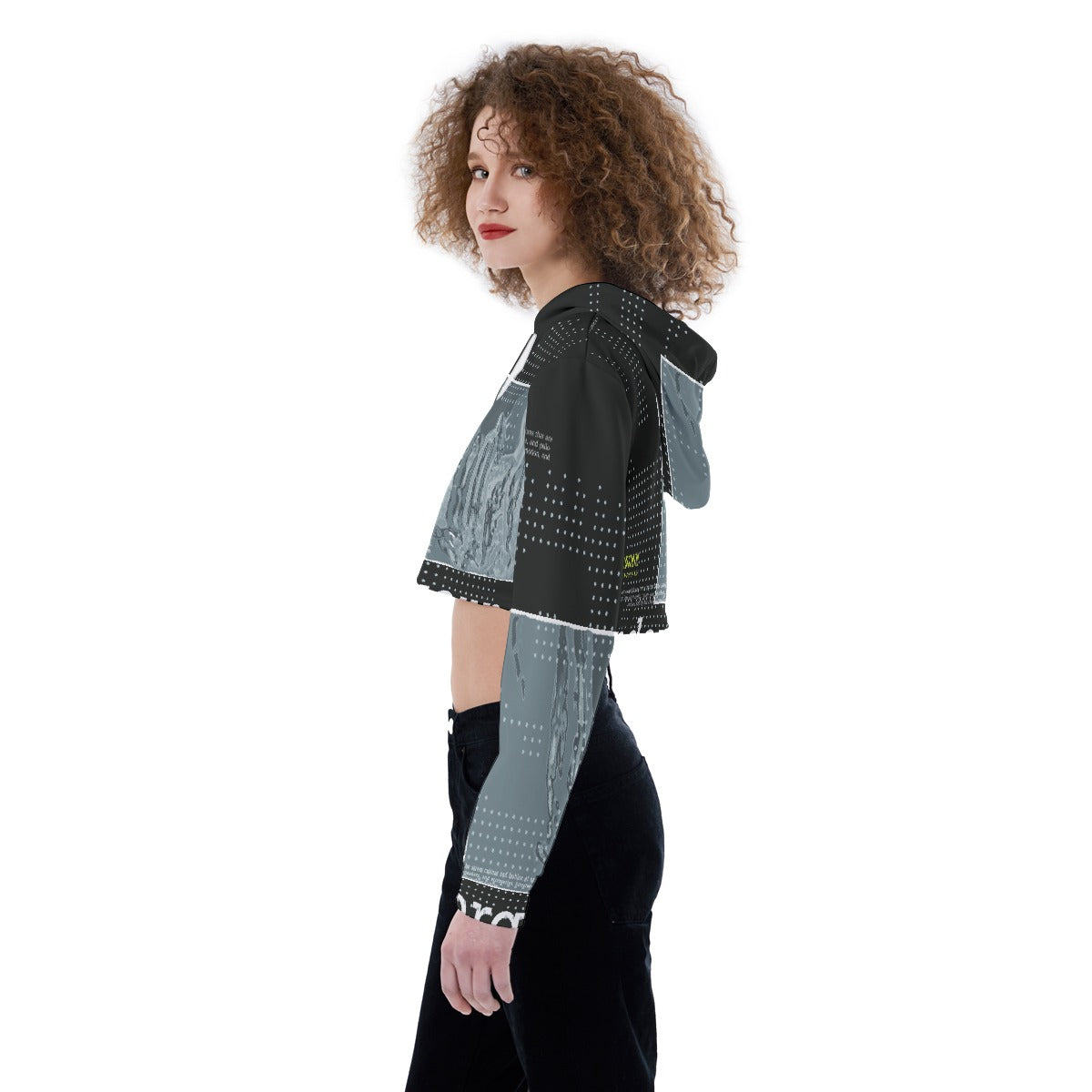 All-Over Print Women's Crop Top Hoodie