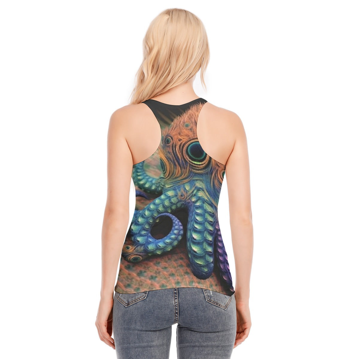 All-Over Print Women's Racer Vest | 190GSM Cotton
