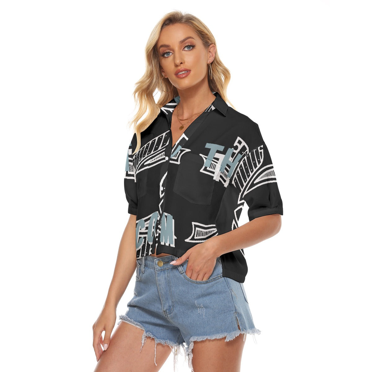All-Over Print Women's V-neck Shirts