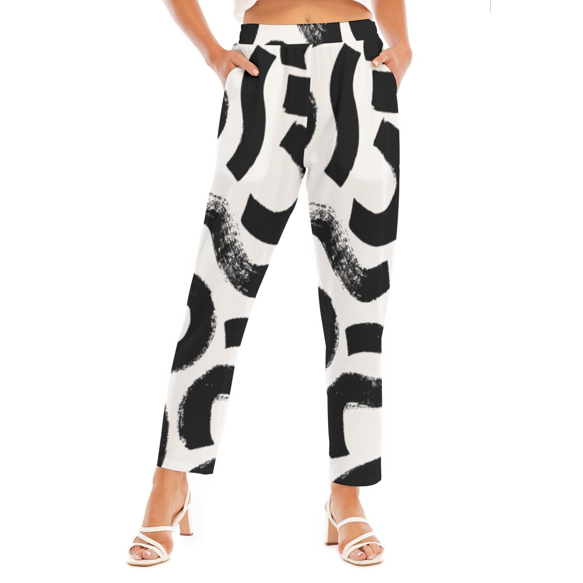 All-Over Print Women's Loose Straight-leg Pants