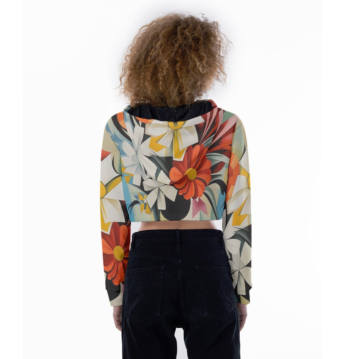 All-Over Print Women's Crop Top Hoodie