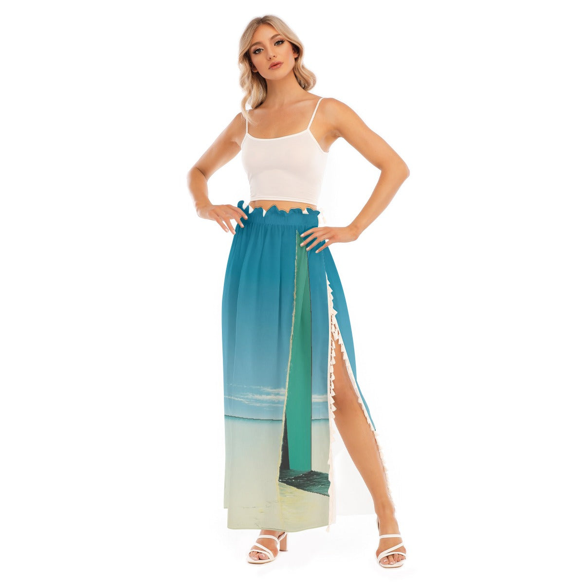 All-Over Print Women's Side Split Skirt