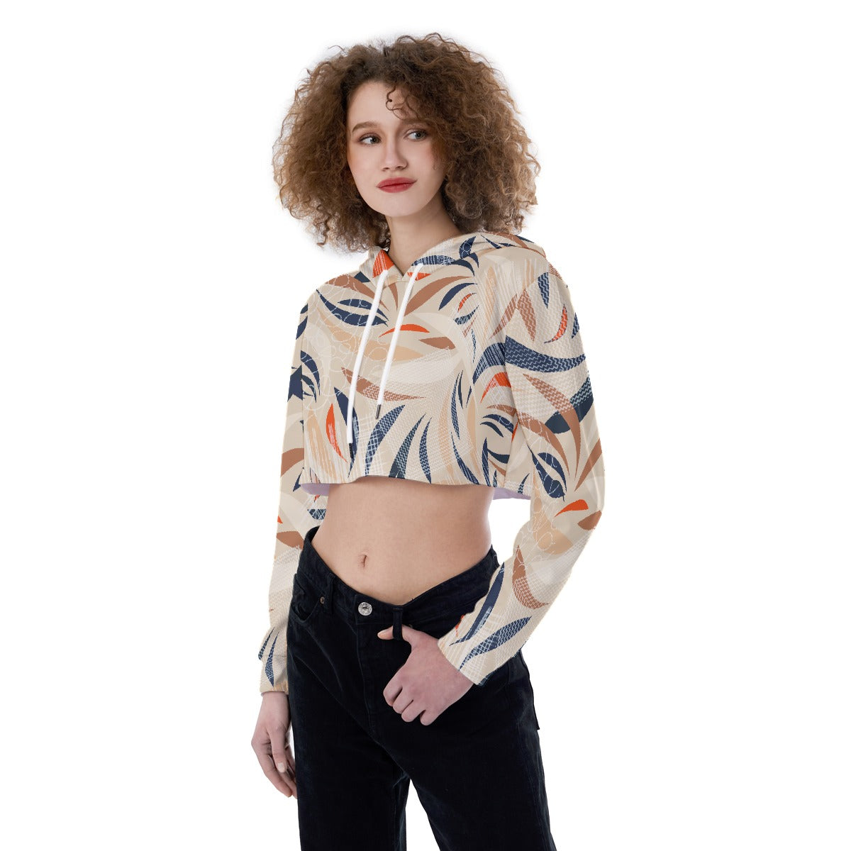 All-Over Print Women's Crop Top Hoodie