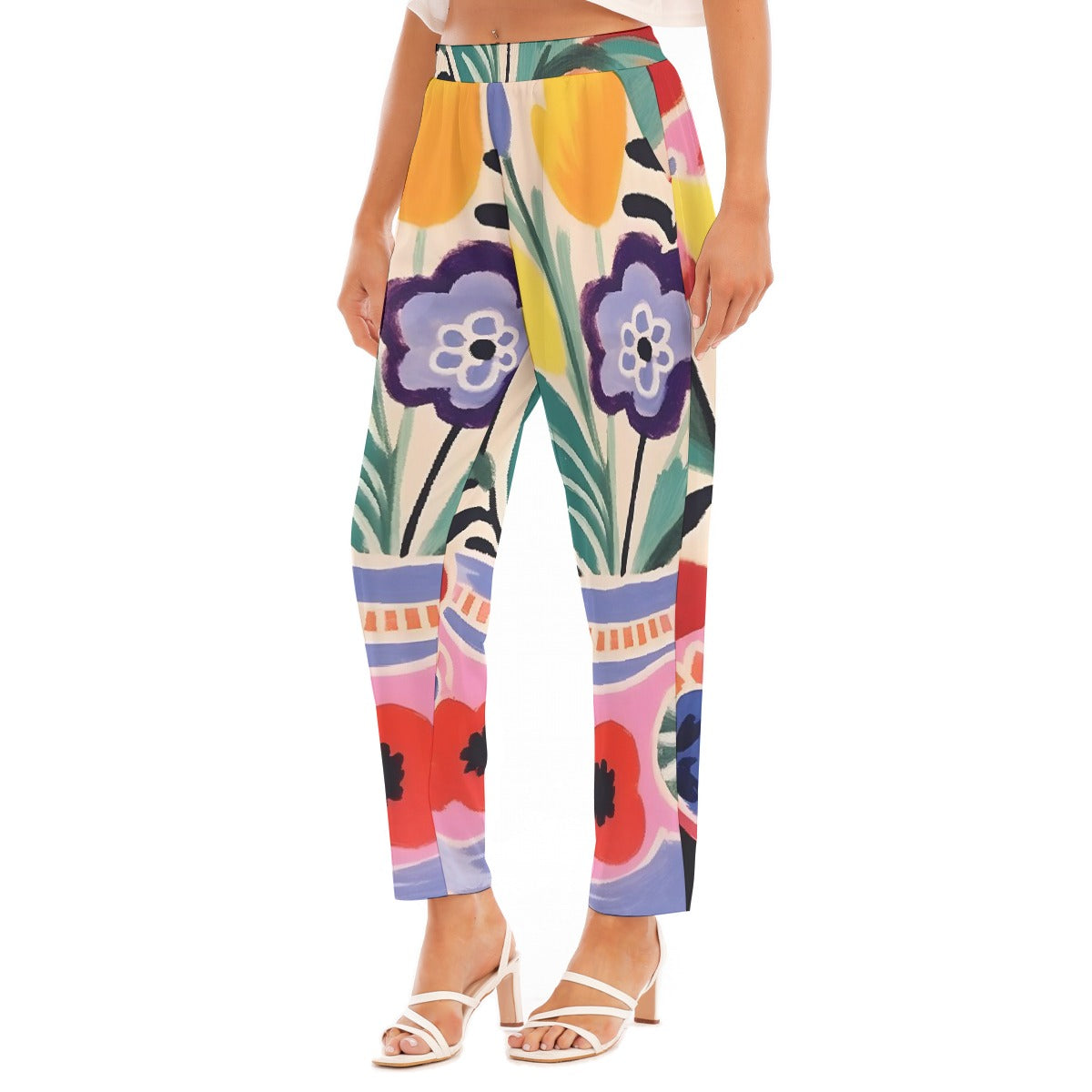 All-Over Print Women's Loose Straight-leg Pants