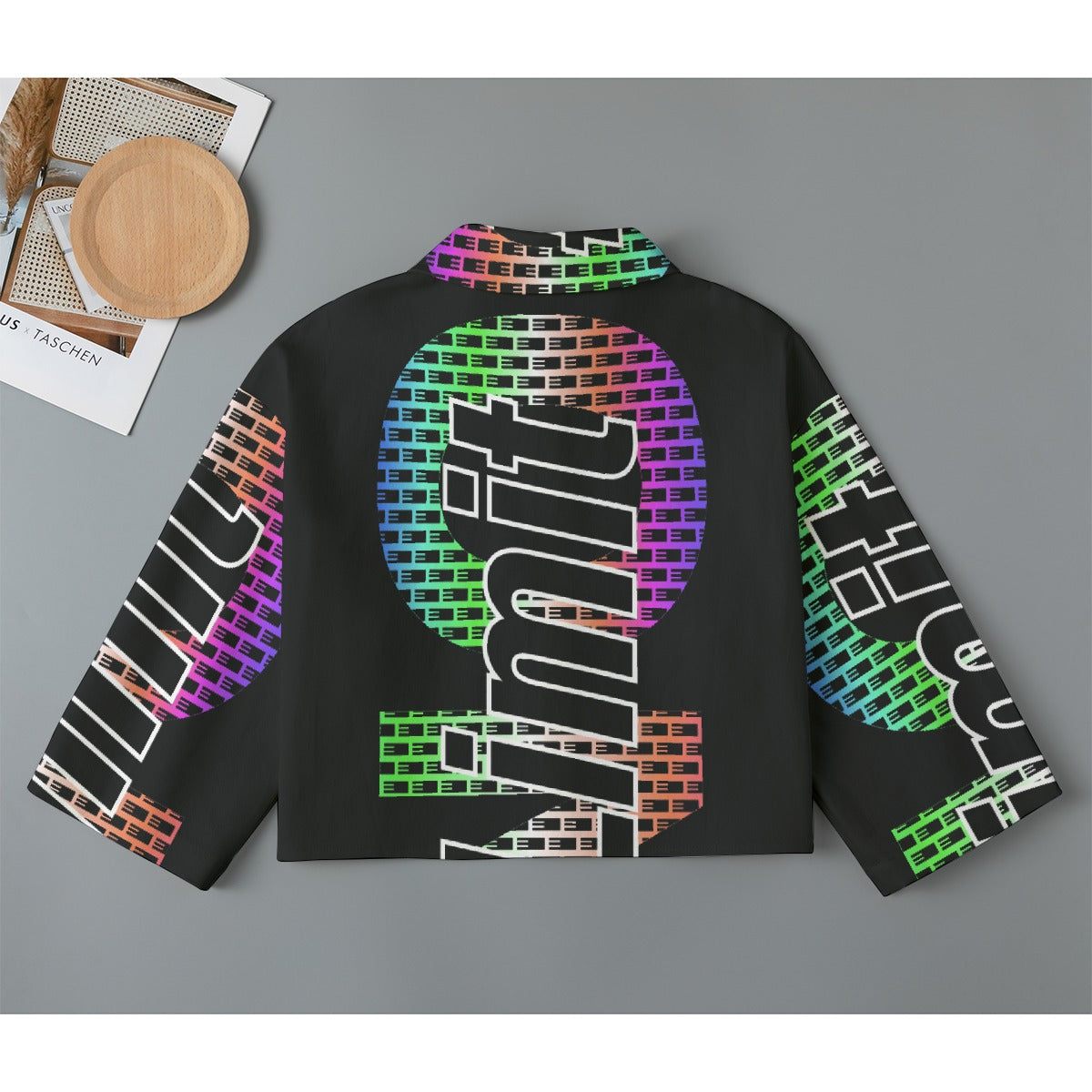 All-Over Print Women's Cropped Jacket | 245GSM Cotton