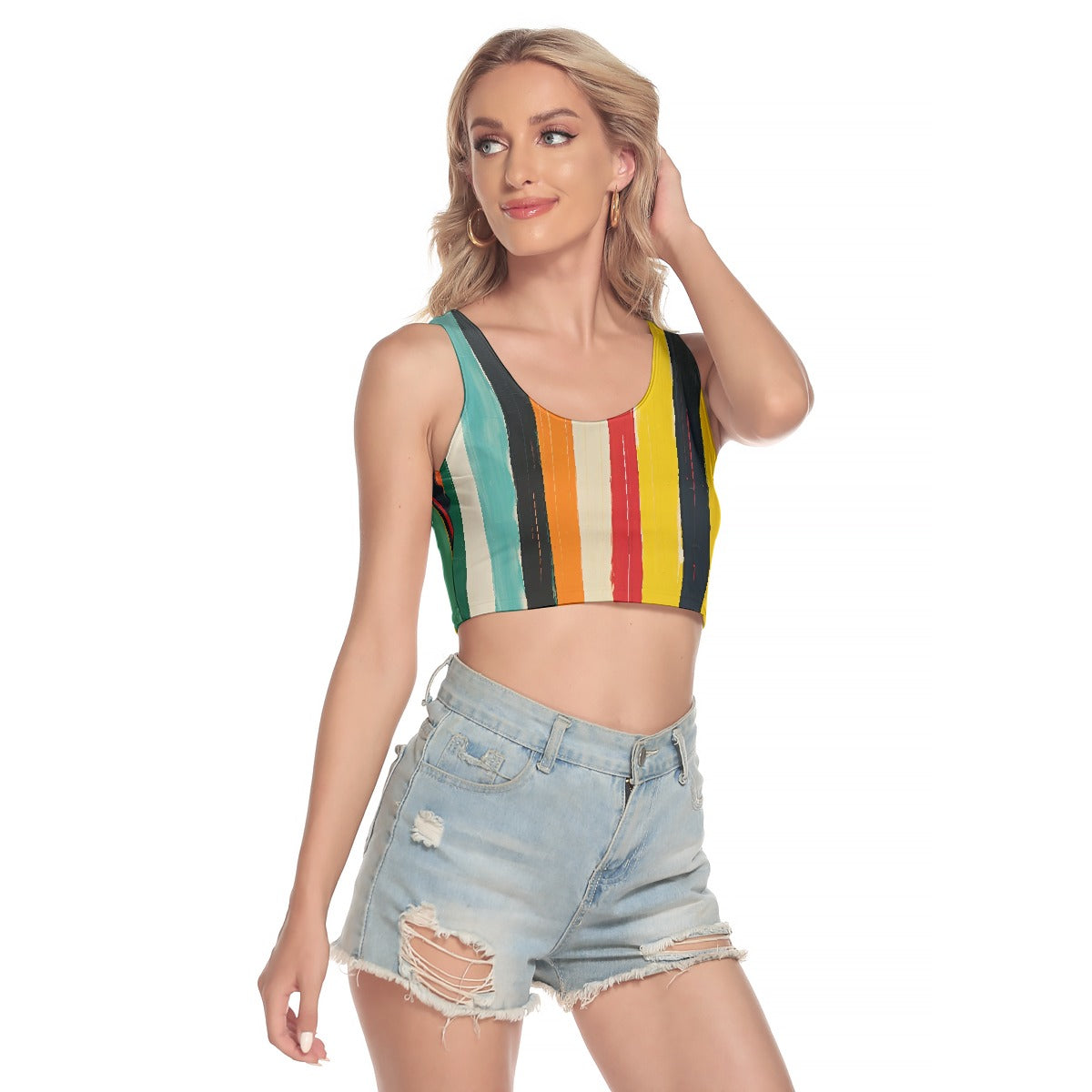 All-Over Print Women's Sport Crop Tank Top