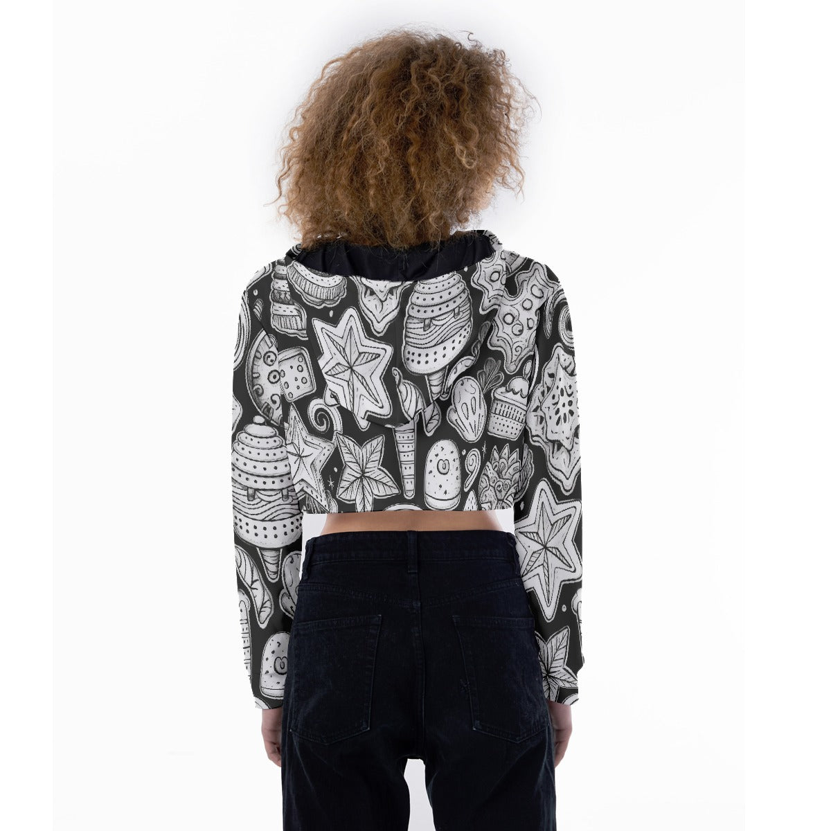 All-Over Print Women's Crop Top Hoodie