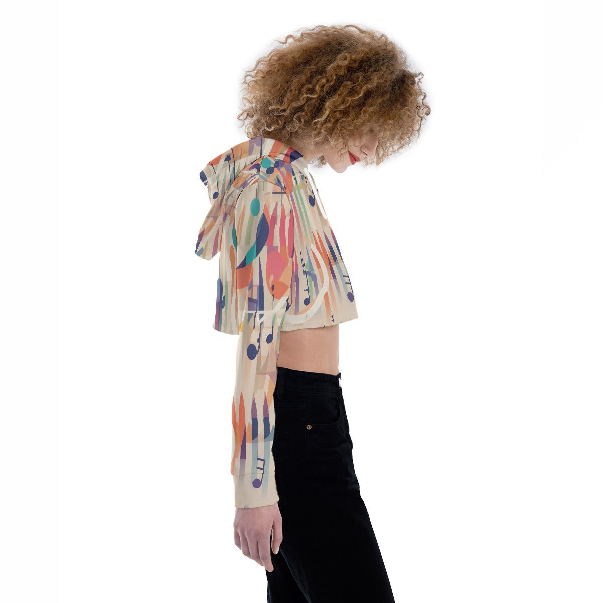 All-Over Print Women's Crop Top Hoodie