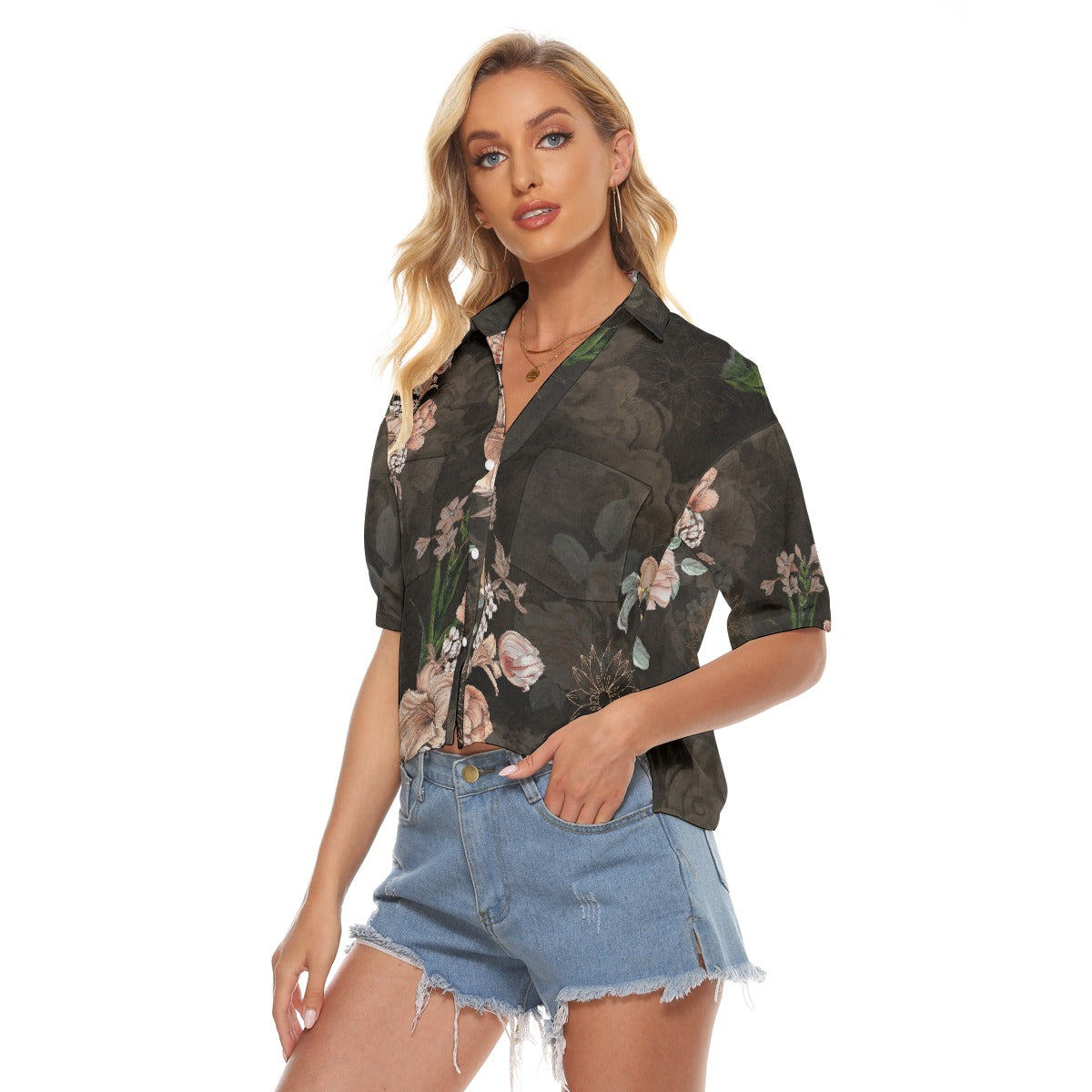 All-Over Print Women's V-neck Shirts