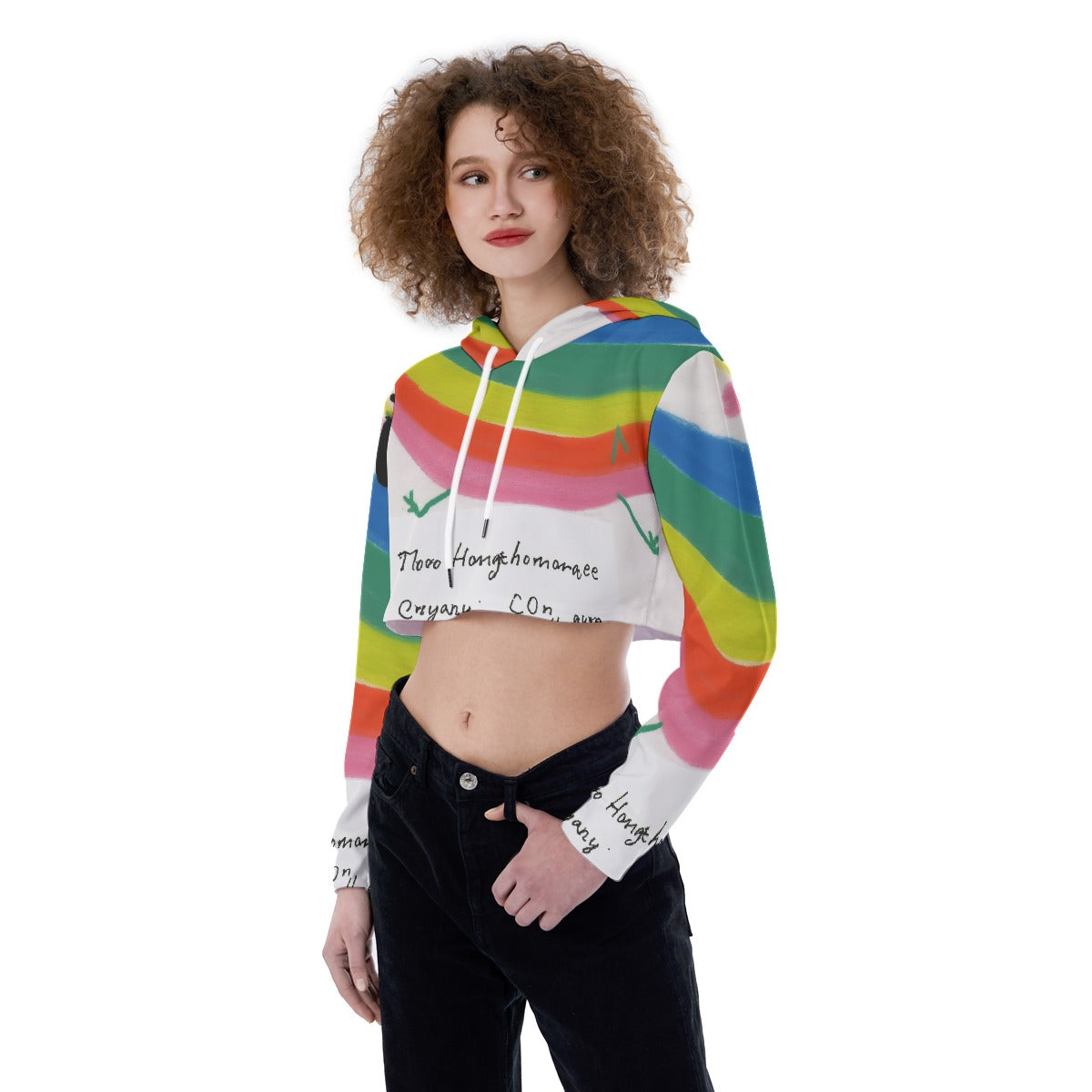 All-Over Print Women's Crop Top Hoodie