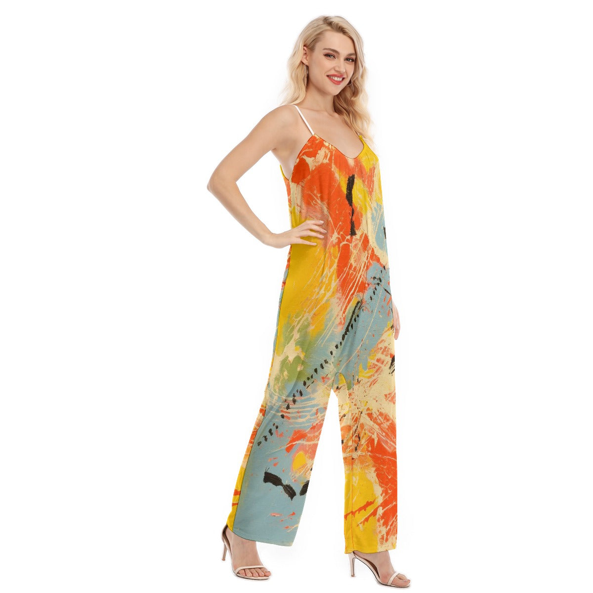 All-Over Print Women's Loose Cami Jumpsuit