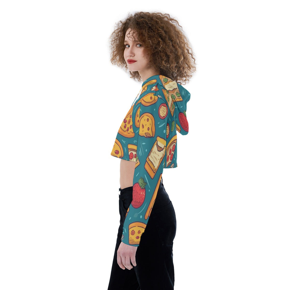 All-Over Print Women's Crop Top Hoodie