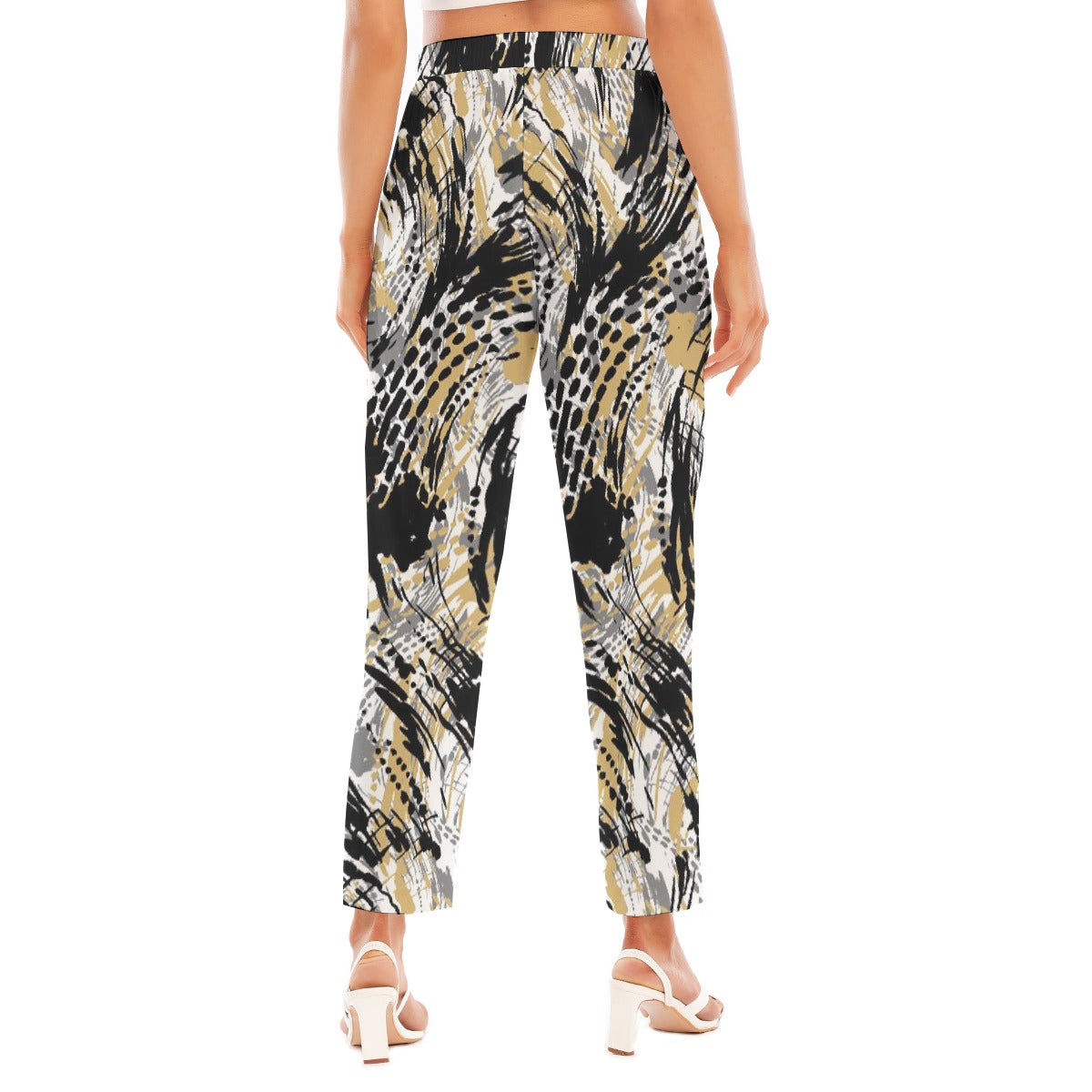 All-Over Print Women's Loose Straight-leg Pants