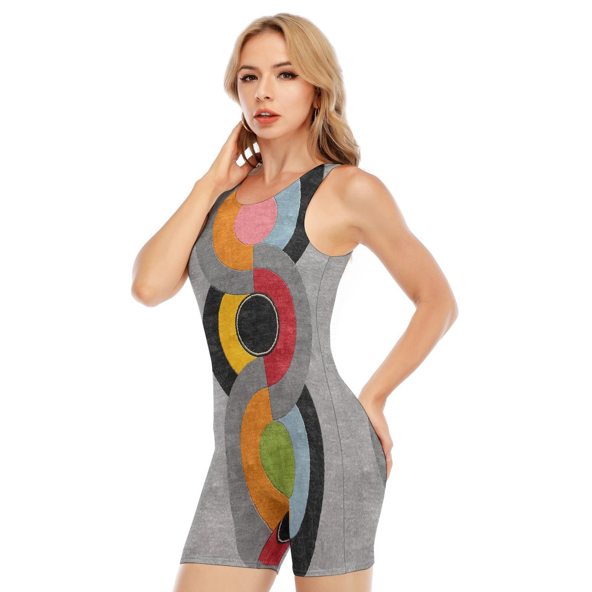 All-Over Print Women's Sleeveless One-piece Swimsuit