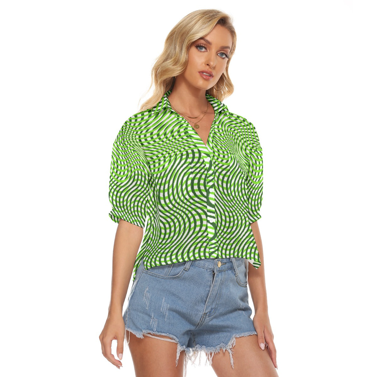All-Over Print Women's V-neck Shirts