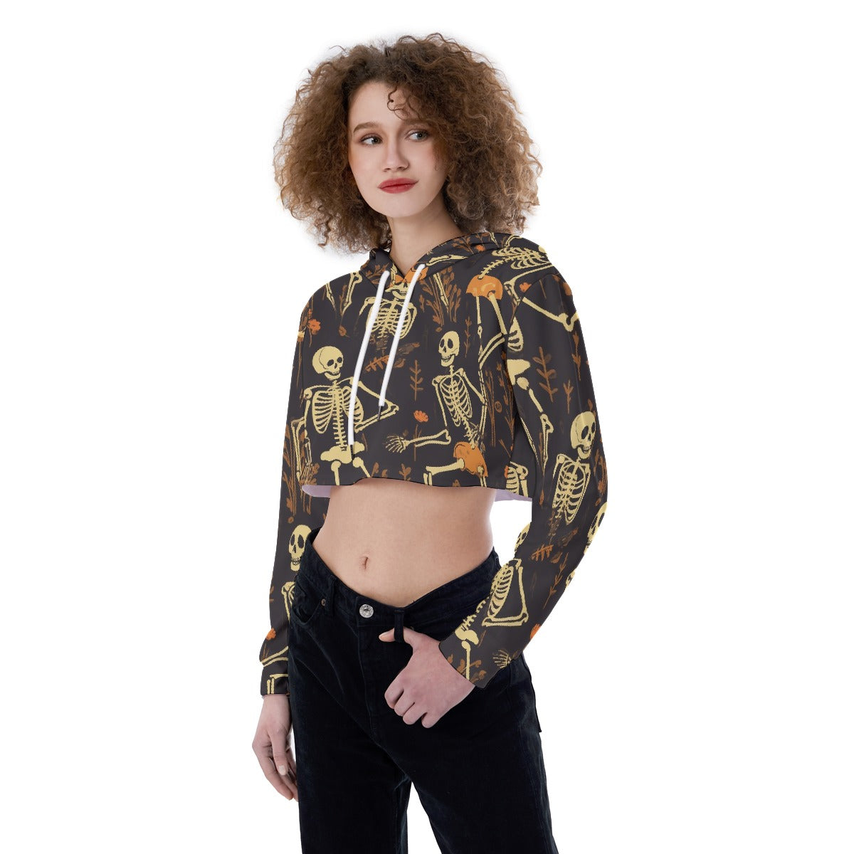 All-Over Print Women's Crop Top Hoodie