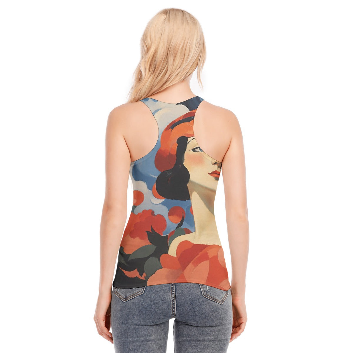 All-Over Print Women's Racer Vest | 190GSM Cotton