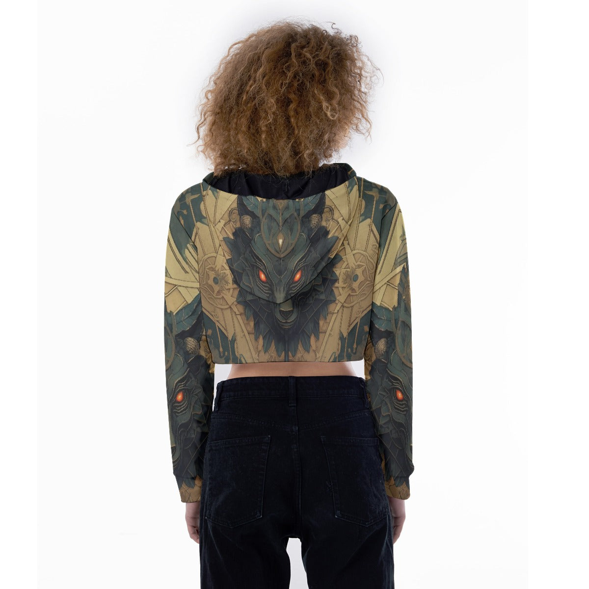 All-Over Print Women's Crop Top Hoodie