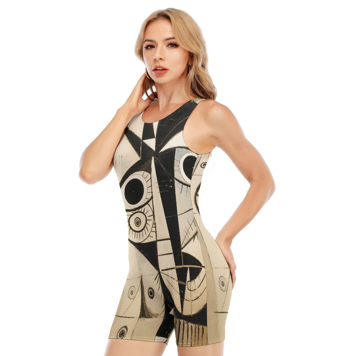 All-Over Print Women's Sleeveless One-piece Swimsuit