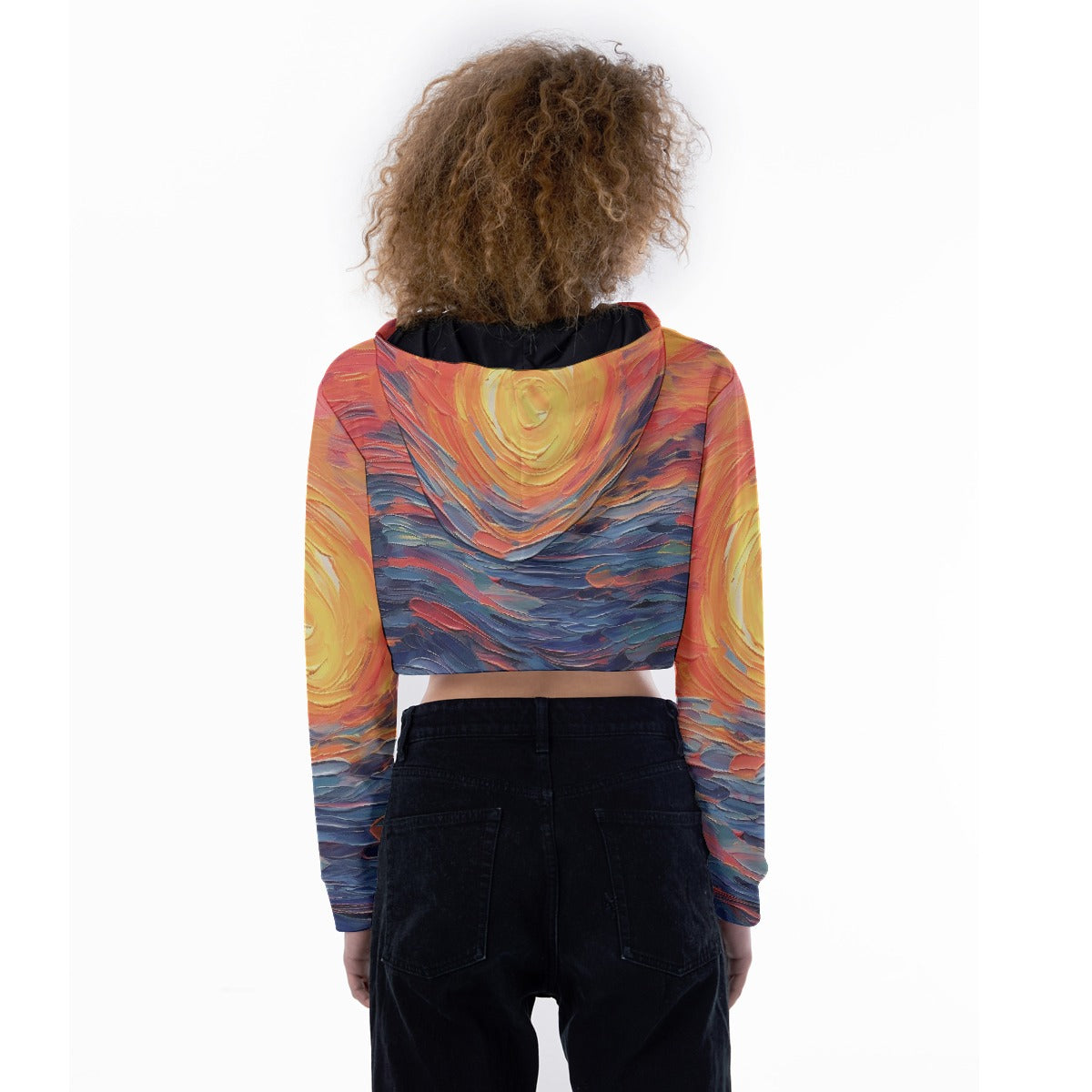 All-Over Print Women's Crop Top Hoodie