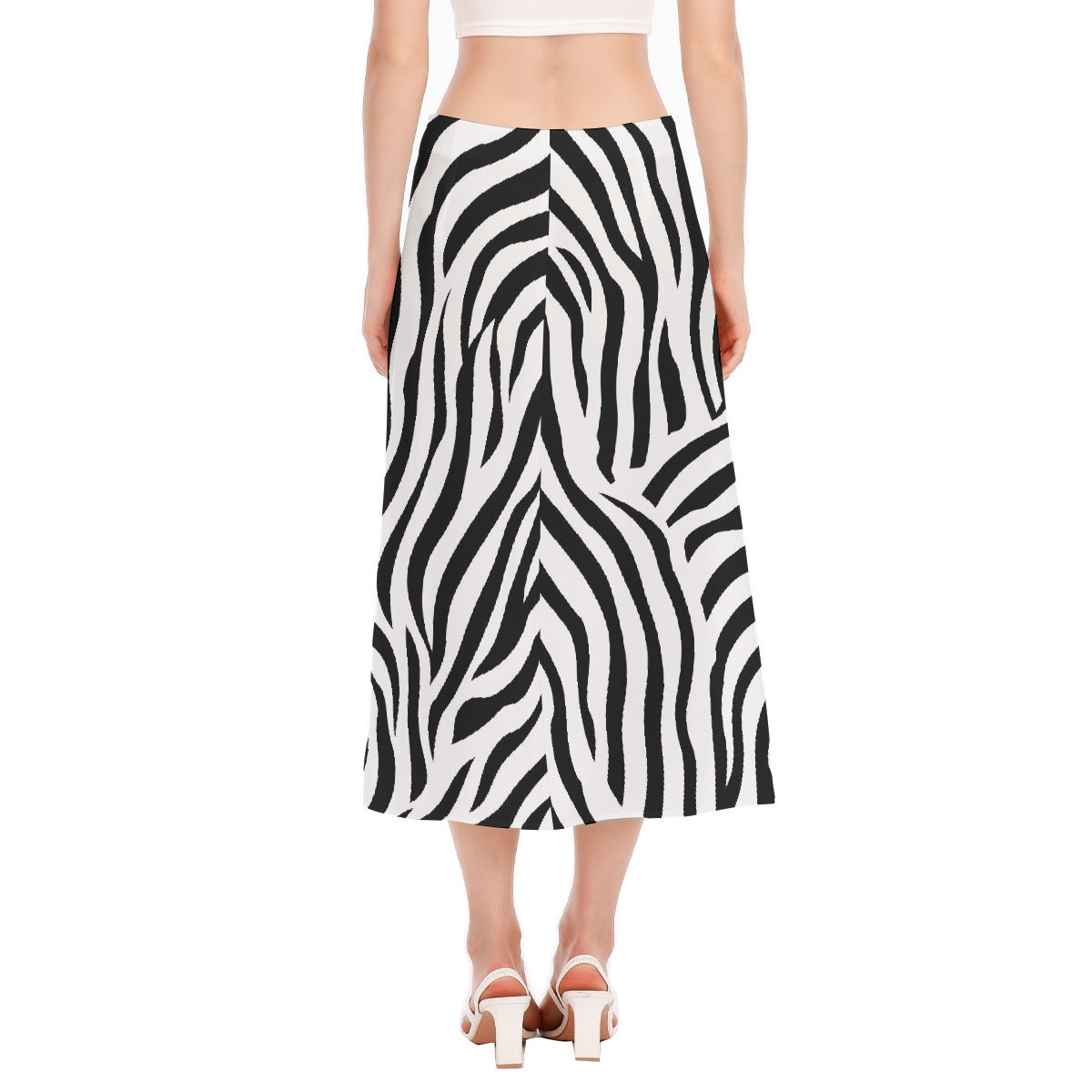 All-Over Print Women's High Slit Long Skirt