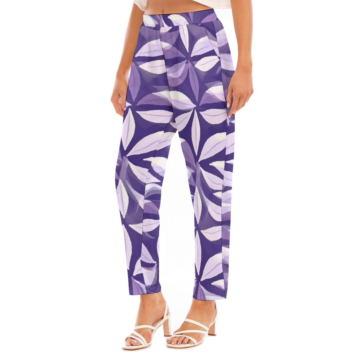 All-Over Print Women's Loose Straight-leg Pants