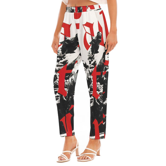 All-Over Print Women's Loose Straight-leg Pants