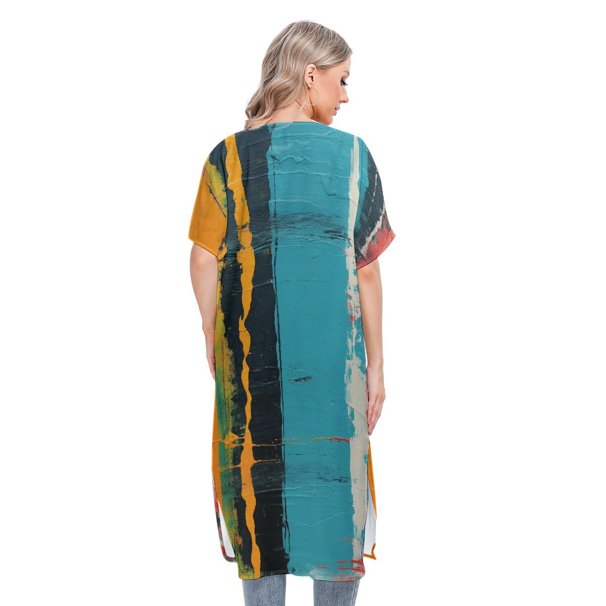 All-Over Print Women's Short Sleeve Cardigan