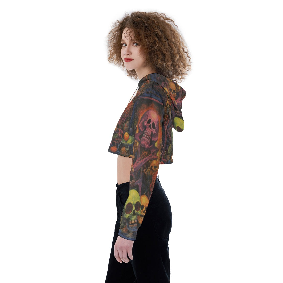 All-Over Print Women's Crop Top Hoodie