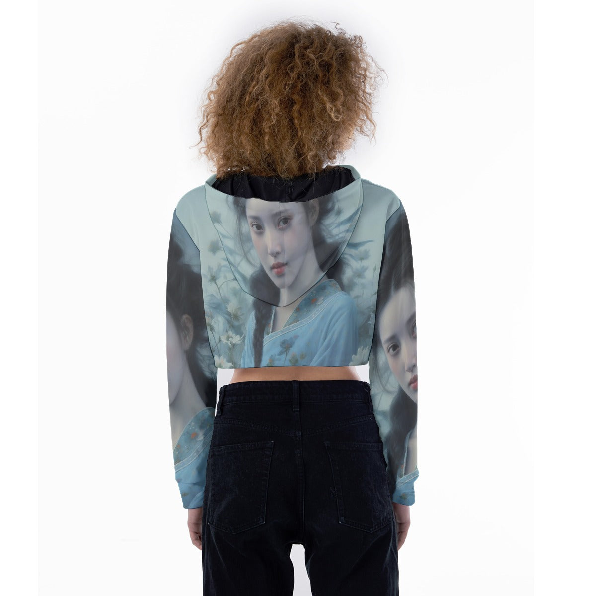All-Over Print Women's Crop Top Hoodie