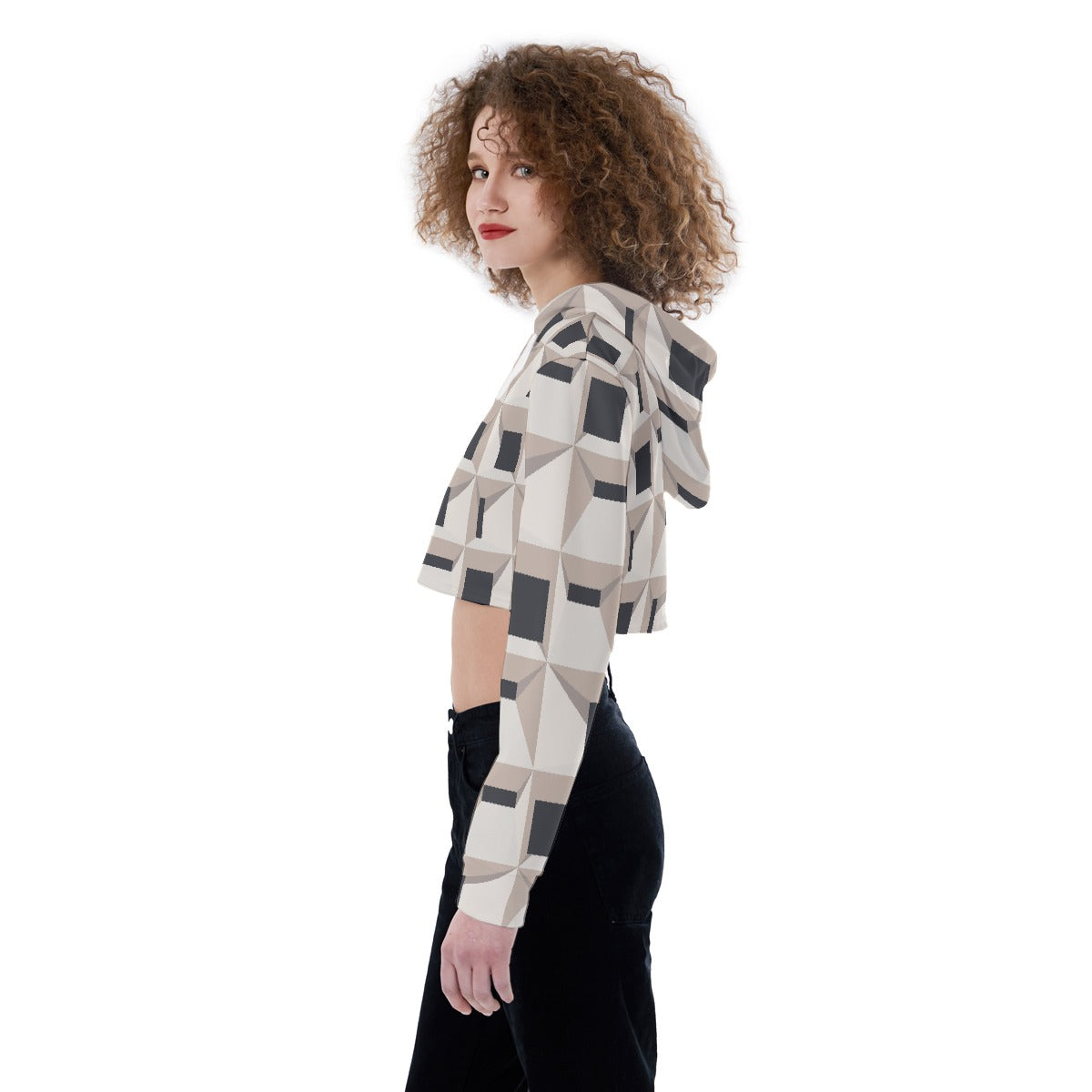 All-Over Print Women's Crop Top Hoodie