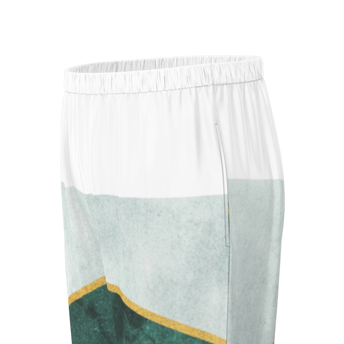 All-Over Print Women's Long Sleeve Pajama Set With Black Contrast Piping