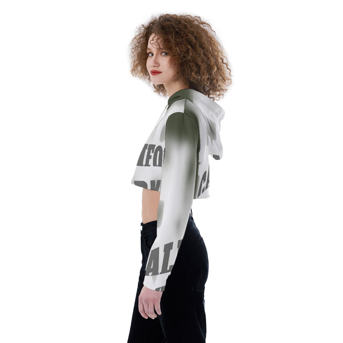 All-Over Print Women's Crop Top Hoodie