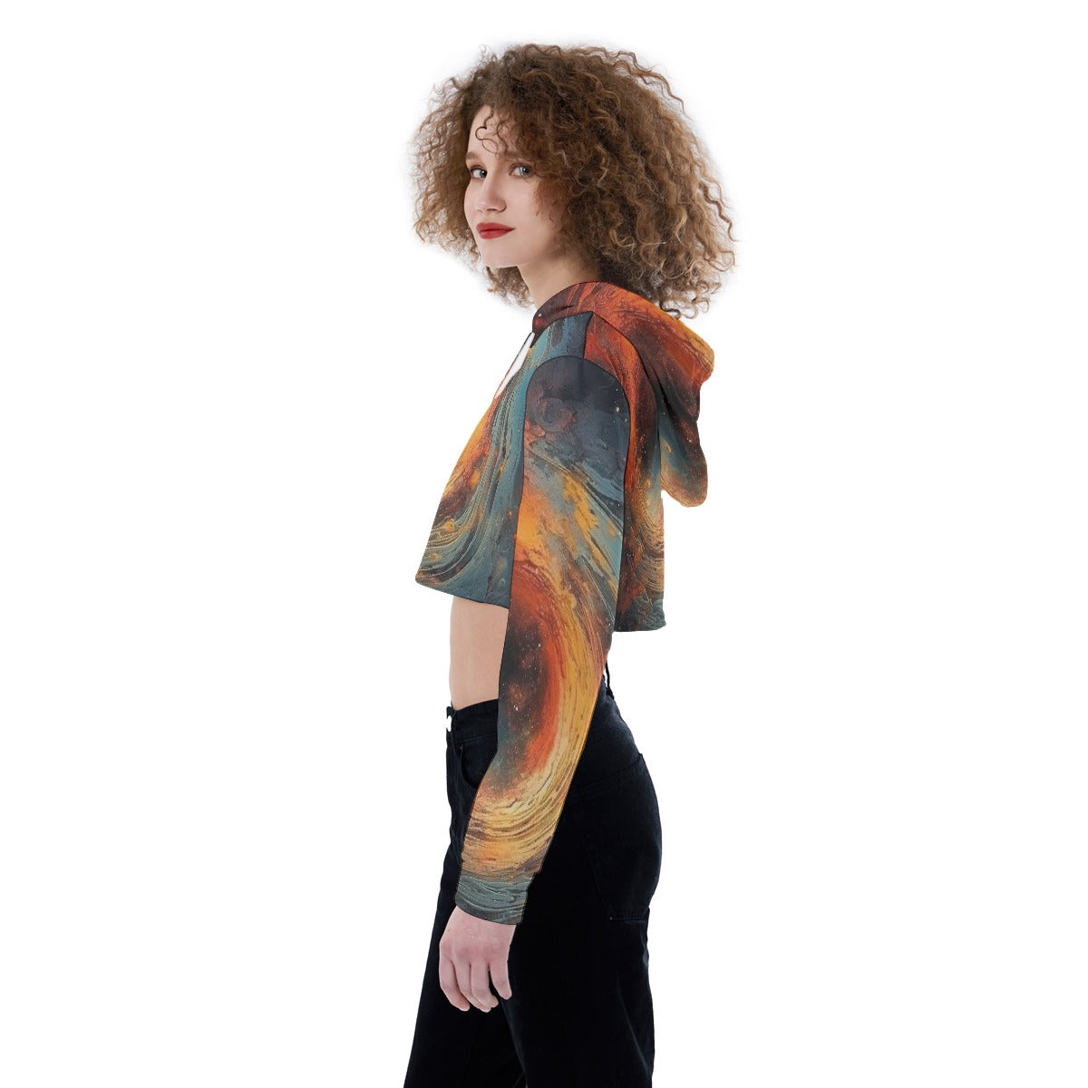 All-Over Print Women's Crop Top Hoodie
