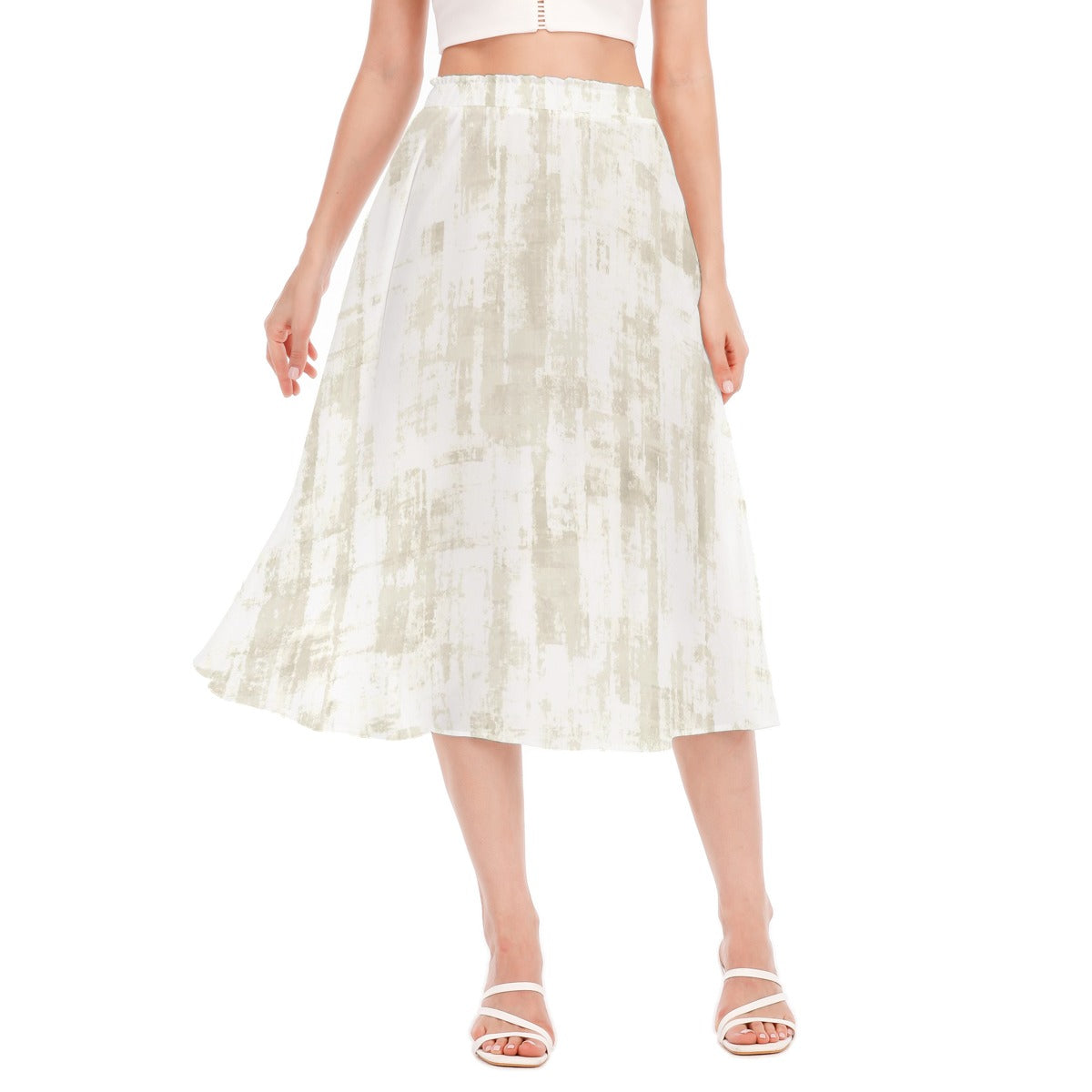 All-Over Print Women's Long Section Chiffon Skirt