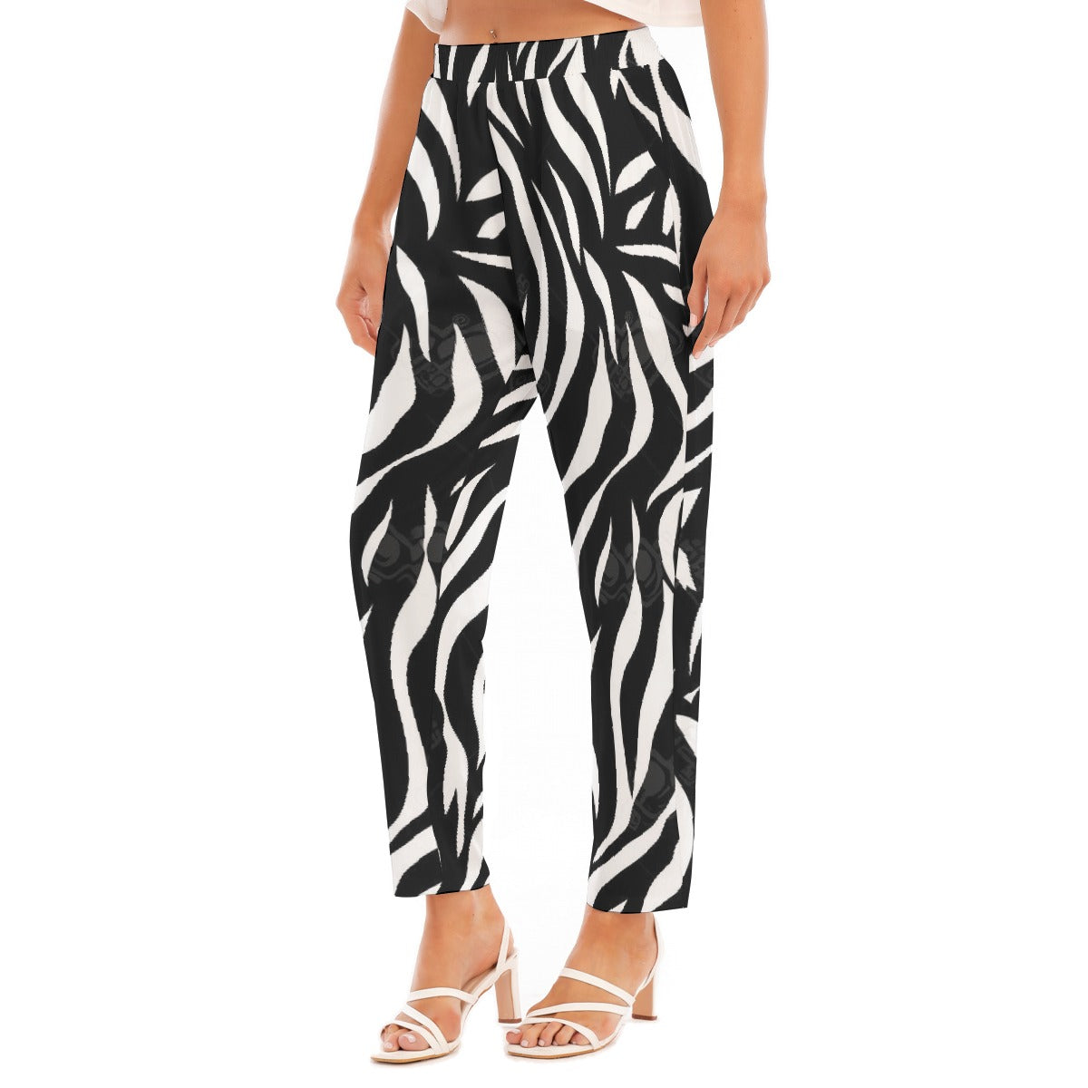 All-Over Print Women's Loose Straight-leg Pants