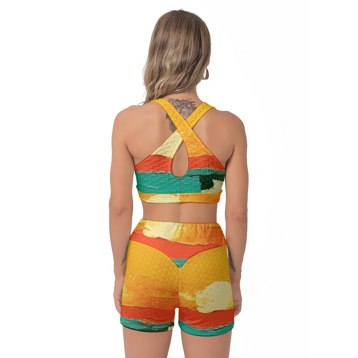 All-Over Print Women's Sports Bra Suit